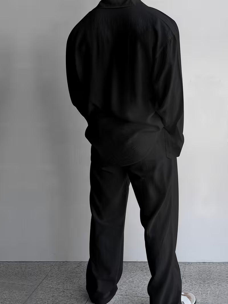 2-Piece Summer Casual Shirt & Pants Set
