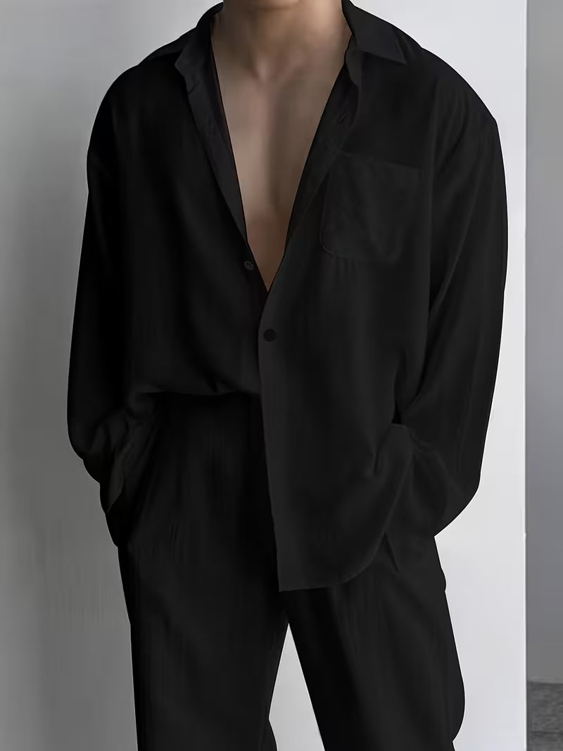 2-Piece Summer Casual Shirt & Pants Set