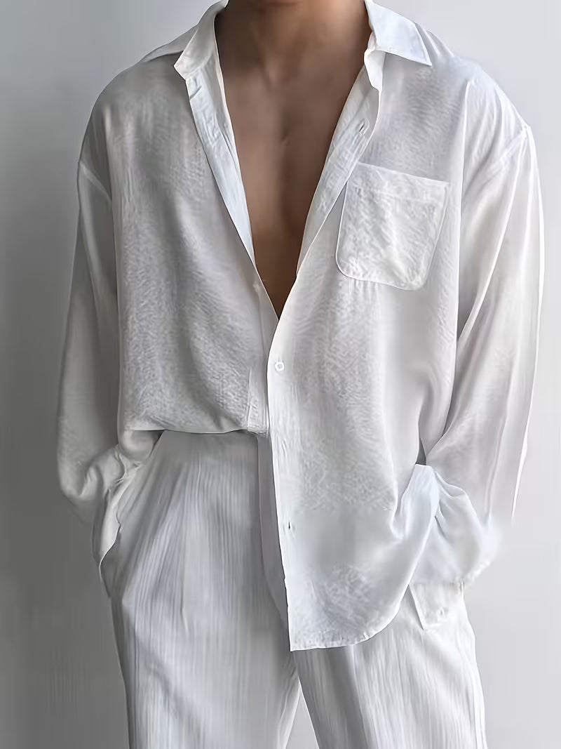 2-Piece Summer Casual Shirt & Pants Set