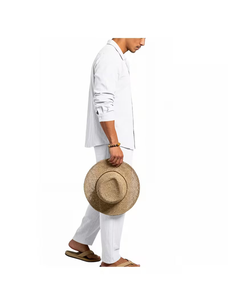 Men's Linen 2-Piece Shirt & Pants Summer Set