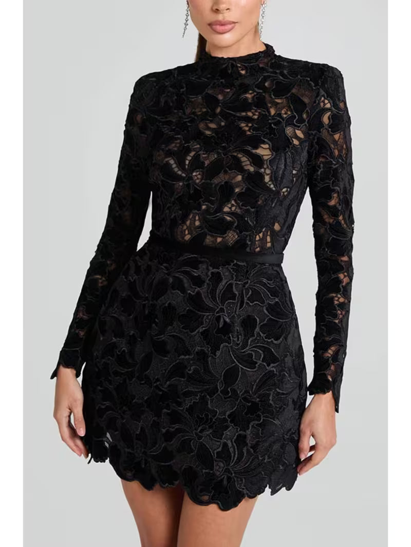 Women's Long Sleeve Zip Front Casual Party Dress