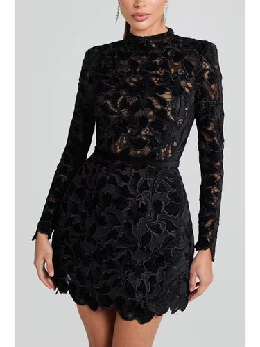 Women's Long Sleeve Zip Front Casual Party Dress