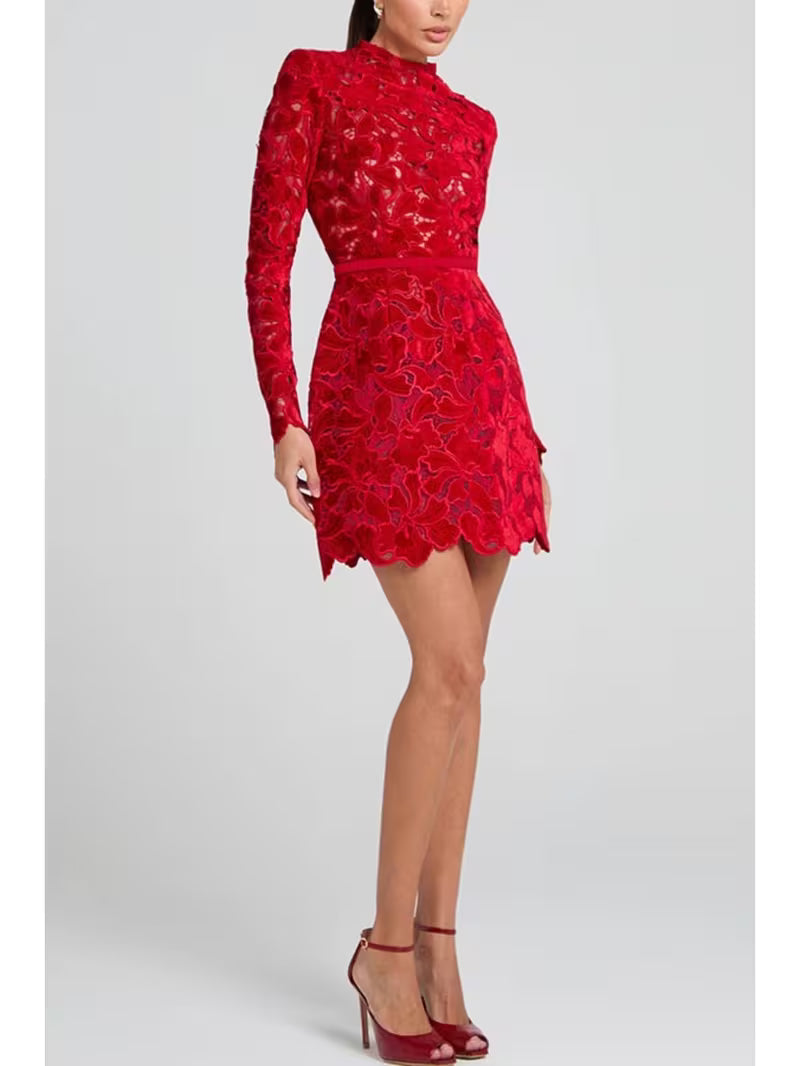 Women's Long Sleeve Zip Front Casual Party Dress